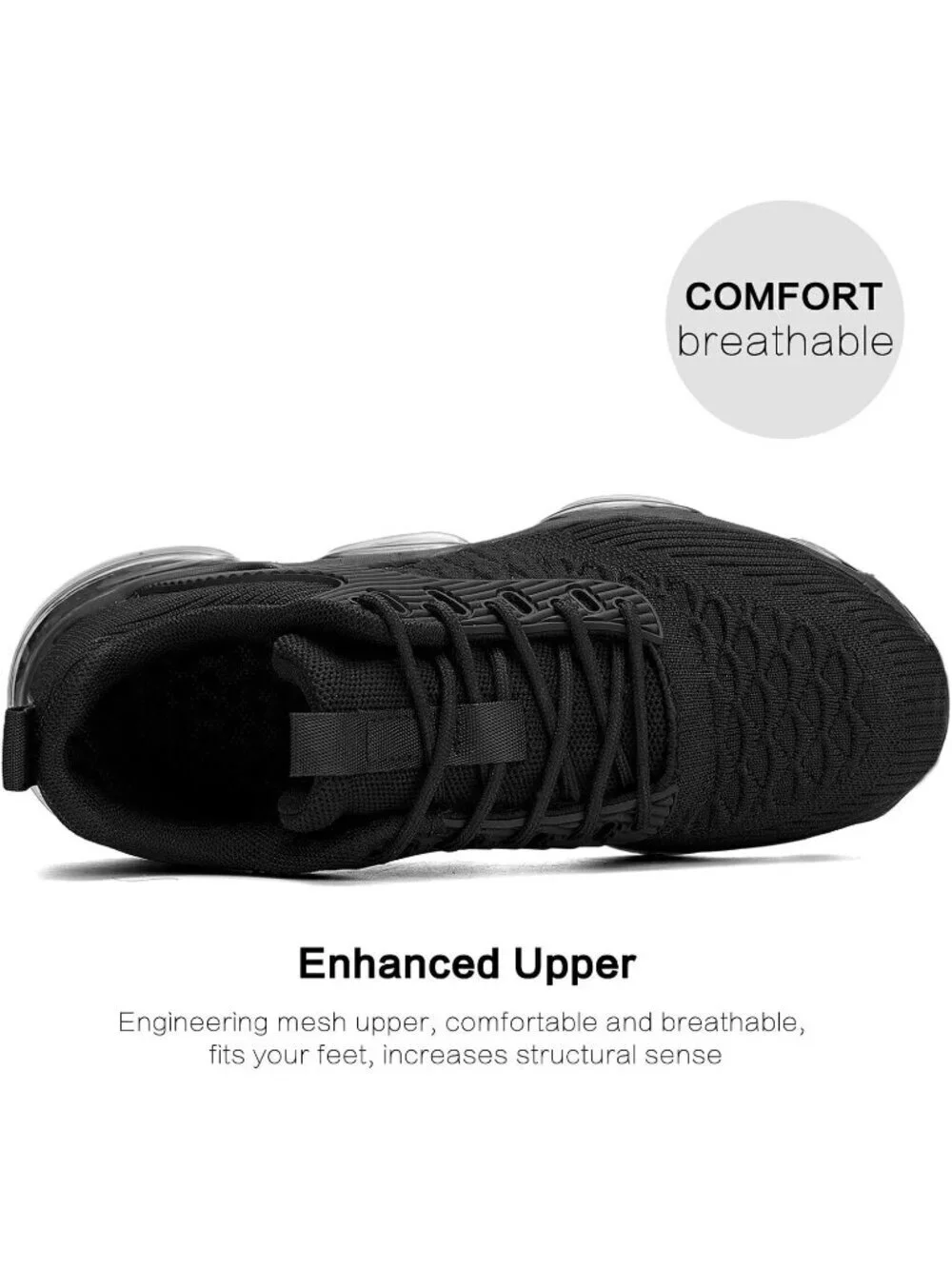 Women's Black Air Cushion Basketball Breathable Cross Trainers Sneaker Shoes